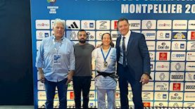 גילי שריר, משה פונטי ושני הרשקו, צילום: איגוד הג'ודו בישראל